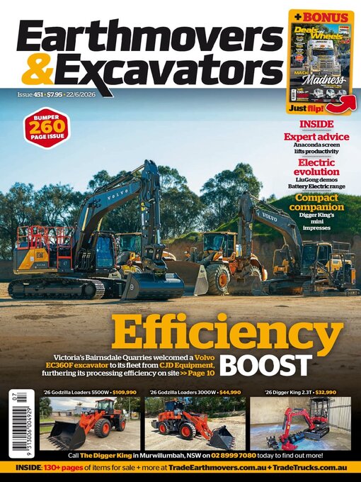 Cover image for Earthmovers & Excavators